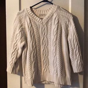 White knit sweater